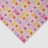 Niedliche Katzen mit liebevollen Herzen Seidenpapier (Ausschnitt)