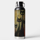 Niedliche Katzen mit Namen Trinkflasche (Rückseite)