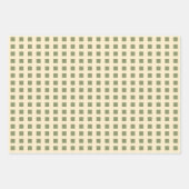 Niedliche Katzen mit quadratischem Muster grün Geschenkpapier Set (Vorderseite 3)