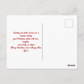 Niedliche Katzen mit Weihnachtsmannmützen Postkarte (Rückseite)