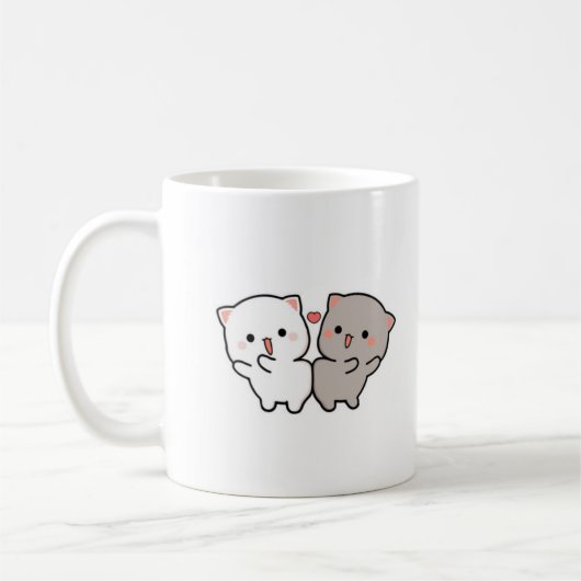 niedliche Katzen mochi Kaffeetasse (Links)