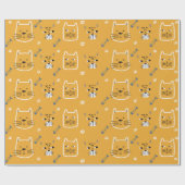 Niedliche Katzen Modernes Muster Geschenkpapier (Flach)