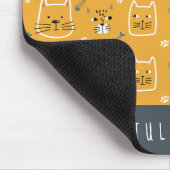 Niedliche Katzen Modernes Personalisiertes Muster Mousepad (Ecke)