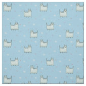 Niedliche Katzen Muster auf blau Stoff (Muster)