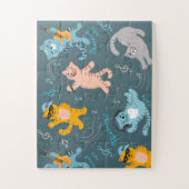 Niedliche Katzen Muster Kids Puzzle (Vertikal)