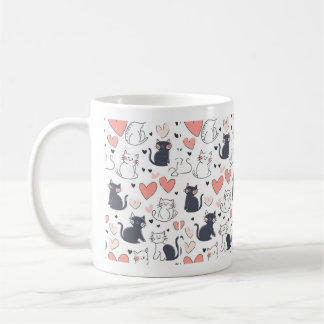 Niedliche Katzen-Muster-Tasse Kaffeetasse