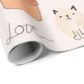 Niedliche Katzen nahtlos Geschenkpapier (Rolleneckpunkt)