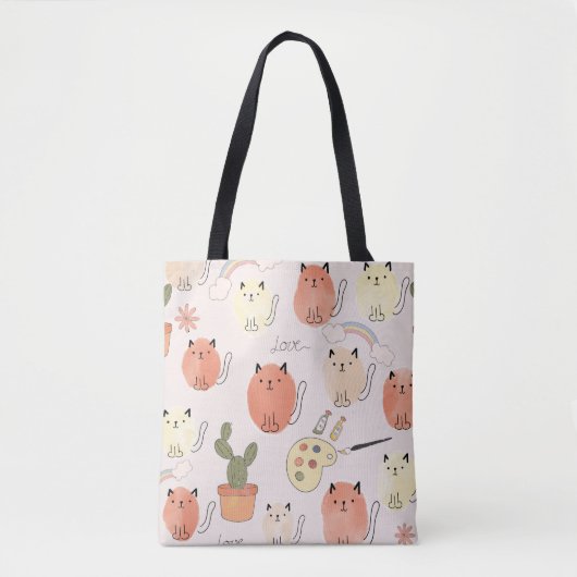Niedliche Katzen nahtlos Tasche (Vorderseite)