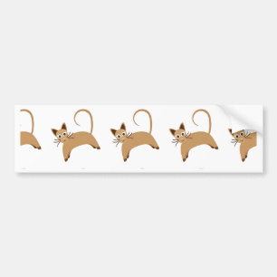 Niedliche Katzen nahtlose Hintergrundmuster Autoaufkleber