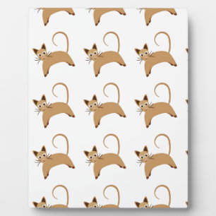 Niedliche Katzen nahtlose Hintergrundmuster Fotoplatte