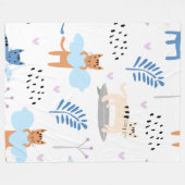 Niedliche Katzen Nahtloses Muster Fleecedecke (Vorderseite (Horizontal))