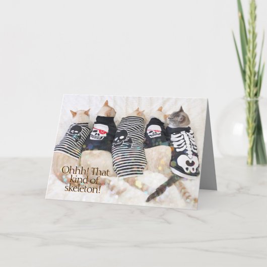 Niedliche Katzen Ohhh! Diese Art Skelettkehl Karte (Vorderseite)