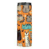 Niedliche Katzen Orange Thermaltumbler Thermosbecher (Rückseite)