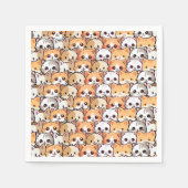 Niedliche Katzen orangefarbenes Haustier Nahtloses Serviette (Vorderseite)