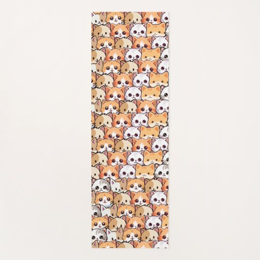 Niedliche Katzen orangefarbenes Haustier Nahtloses Yogamatte (Vorderseite)
