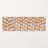 Niedliche Katzen orangefarbenes Haustier Nahtloses Yogamatte (Vorderseite (Horizontal))