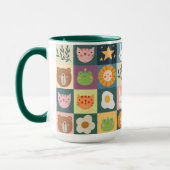 Niedliche Katzen-Patchwork Tasse (Links)