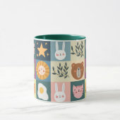 Niedliche Katzen-Patchwork Tasse (Zentrum)
