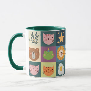 Niedliche Katzen-Patchwork Tasse