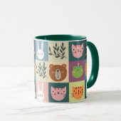Niedliche Katzen-Patchwork Tasse (VorderseiteRechts)
