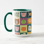 Niedliche Katzen-Patchwork Tasse (Links)