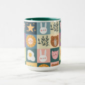 Niedliche Katzen-Patchwork Tasse (Zentrum)