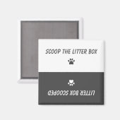 Niedliche Katzen Päw Prints Classic Gray Reversibl Magnet (Vorderseite/Rückseite)