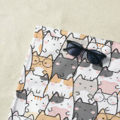 Niedliche Katzen Personalisiert Strandtuch (Beispiel)