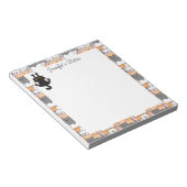 Niedliche Katzen Personalisierter Text Notizblock (angewinkelt)