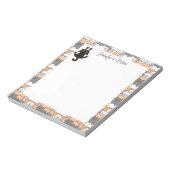 Niedliche Katzen Personalisierter Text Notizblock (Rotiert)