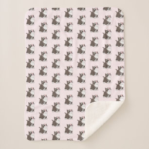 Niedliche Katzen Pink Baby Sherpa Blanket - indivi Sherpadecke