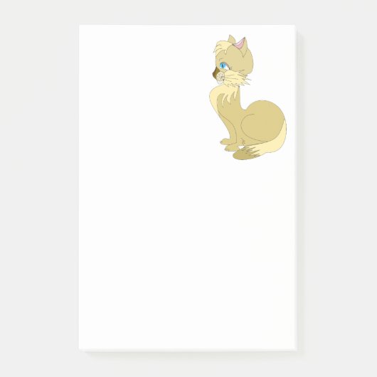 Niedliche Katzen-Post-it®-Hinweise Post-it Klebezettel (Vorderseite)
