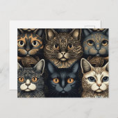 Niedliche Katzen Postkarte (Vorne/Hinten)