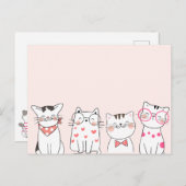 Niedliche Katzen Postkarte (Vorne/Hinten)