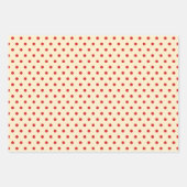 Niedliche Katzen rotes Quadratzmuster Geschenkpapier Set (Vorderseite 2)