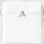 NIEDLICHE KATZEN RUNDER AUFKLEBER (Tasche)
