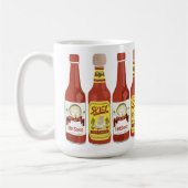 Niedliche Katzen scharfe Sauce-Abbildung Kaffeetasse (Links)