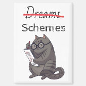 Niedliche Katzen-Schemas Funny Cat Magnet (Vorderseite)