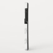 Niedliche Katzen - schwarz u. weißes Muster Case-Mate iPhone Hülle (Hinten/Links)