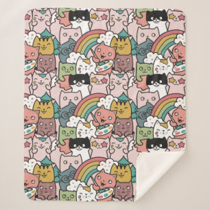 Niedliche Katzen Sherpa Blanket Sherpadecke