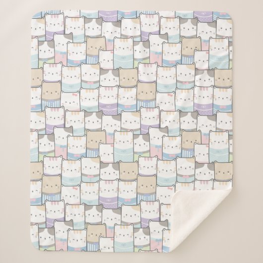 Niedliche Katzen Sherpa Blanket Sherpadecke (Vorderseite)