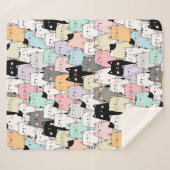Niedliche Katzen Sherpa Blanket Sherpadecke (Vorderseite (Horizontal))