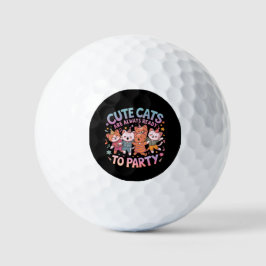 Niedliche Katzen sind immer bereit zum Party und z Golfball