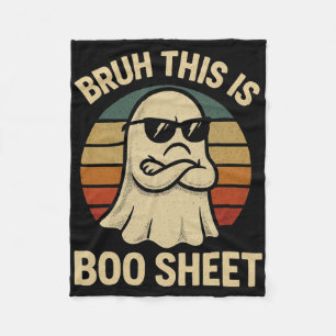 Niedliche Katzen Skeleton Hand Boop Halloween Haus Fleecedecke