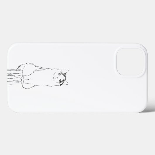Niedliche Katzen Sketch Moderne Case-Mate iPhone Hülle (Rückseite (Horizontal))