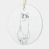 Niedliche Katzen Sketch Moderne Keramik Ornament (Links)