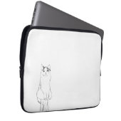 Niedliche Katzen Sketch Moderne Laptopschutzhülle (Vorne Rechts)
