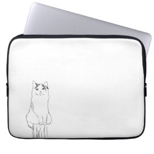 Niedliche Katzen Sketch Moderne Laptopschutzhülle
