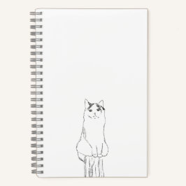 Niedliche Katzen Sketch Moderne Notizblock