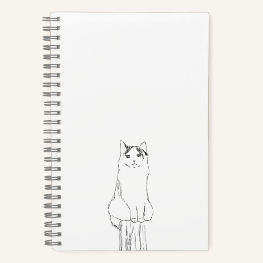 Niedliche Katzen Sketch Moderne Notizblock (Vorderseite)